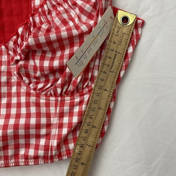 Colsie Bralette Women Size Large Gingham Bustier Crop Top Adjustable Straps NWT - Picture 8 of 12
